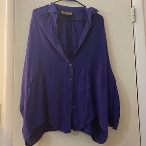 Blue Button-Up Cardigan